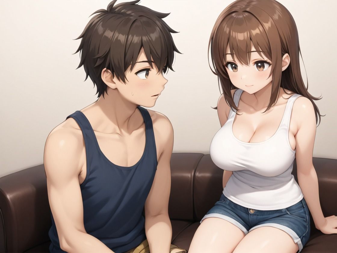 サンプル画像2:彼女が旅行の間に爆乳妹とヤリまくった(AI美女クラブ) [d_527759]