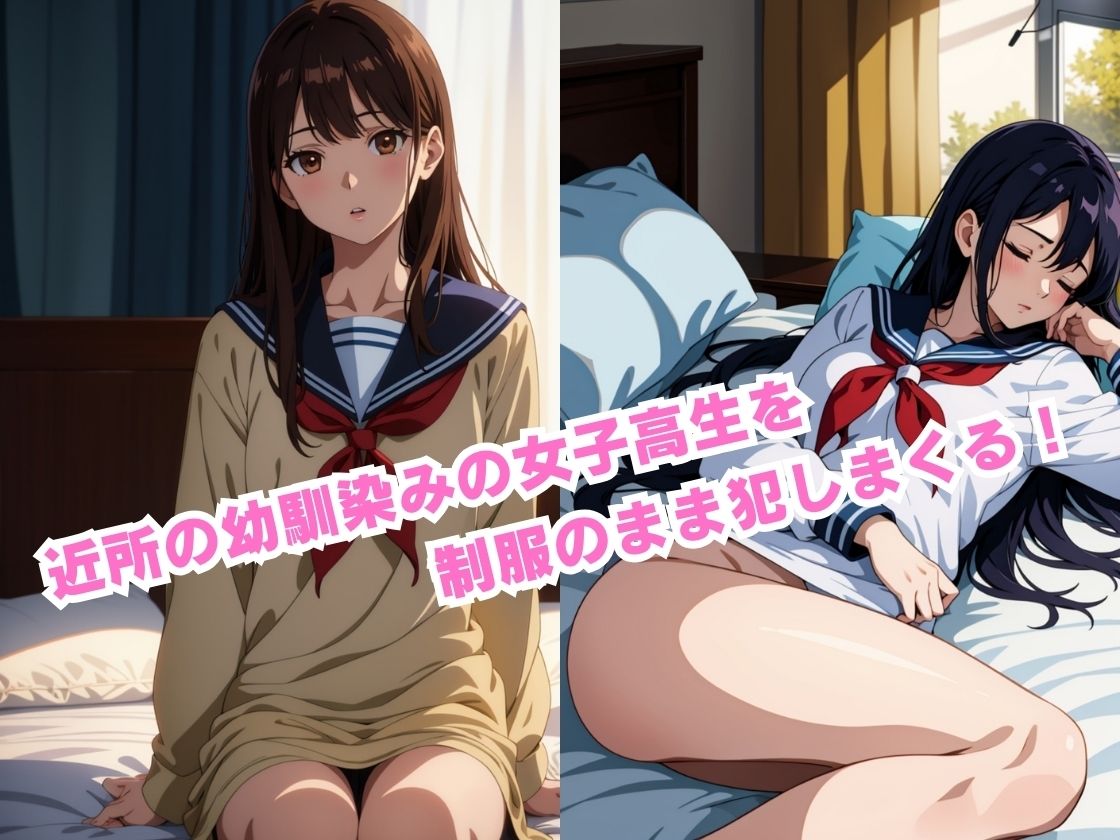 サンプル画像1:清楚系ビッチ女子校生と制服姿でハメまくる！(もろだしたろう) [d_527785]