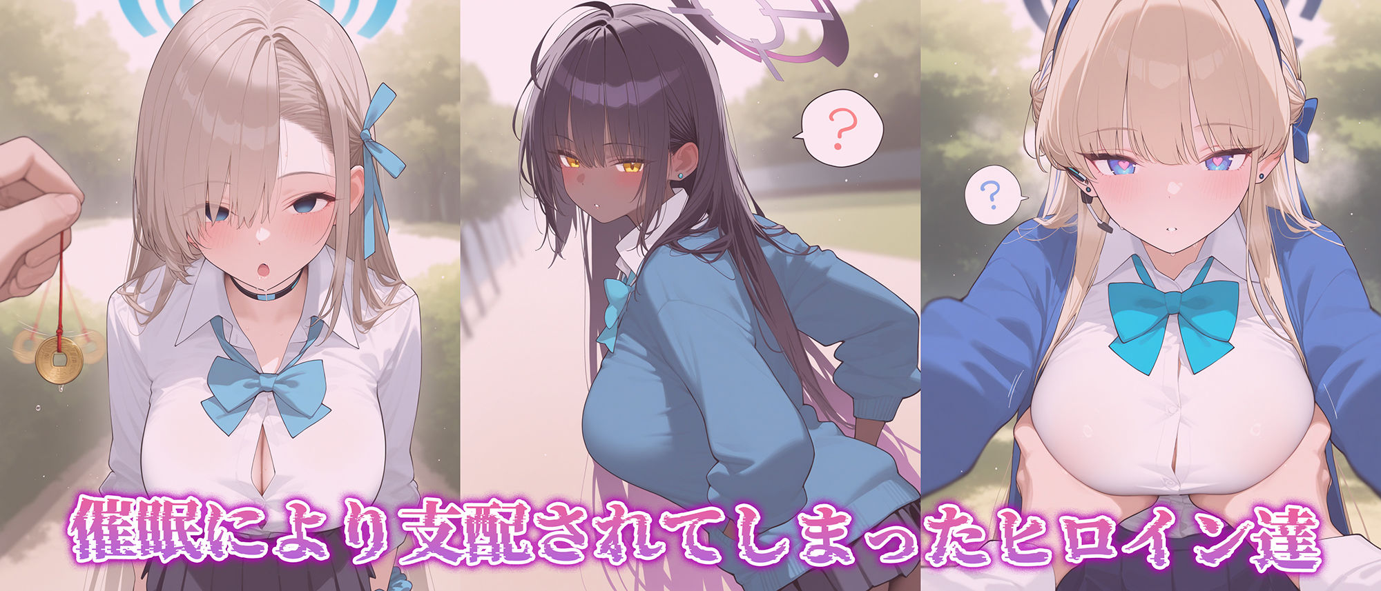 サンプル画像1:【催●性支配】強●淫乱ヒロイン化 C＆C編【角○カリン/一○瀬アスナ/飛○馬トキ】(Bergamot) [d_528004]