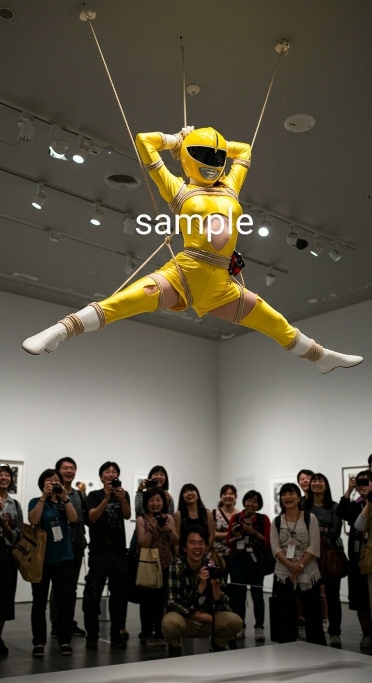 サンプル画像6:戦隊イエロー脱がされ＆もみくちゃ地獄！(リアルでおバカな羞恥シチュエーション製作所) [d_528038]