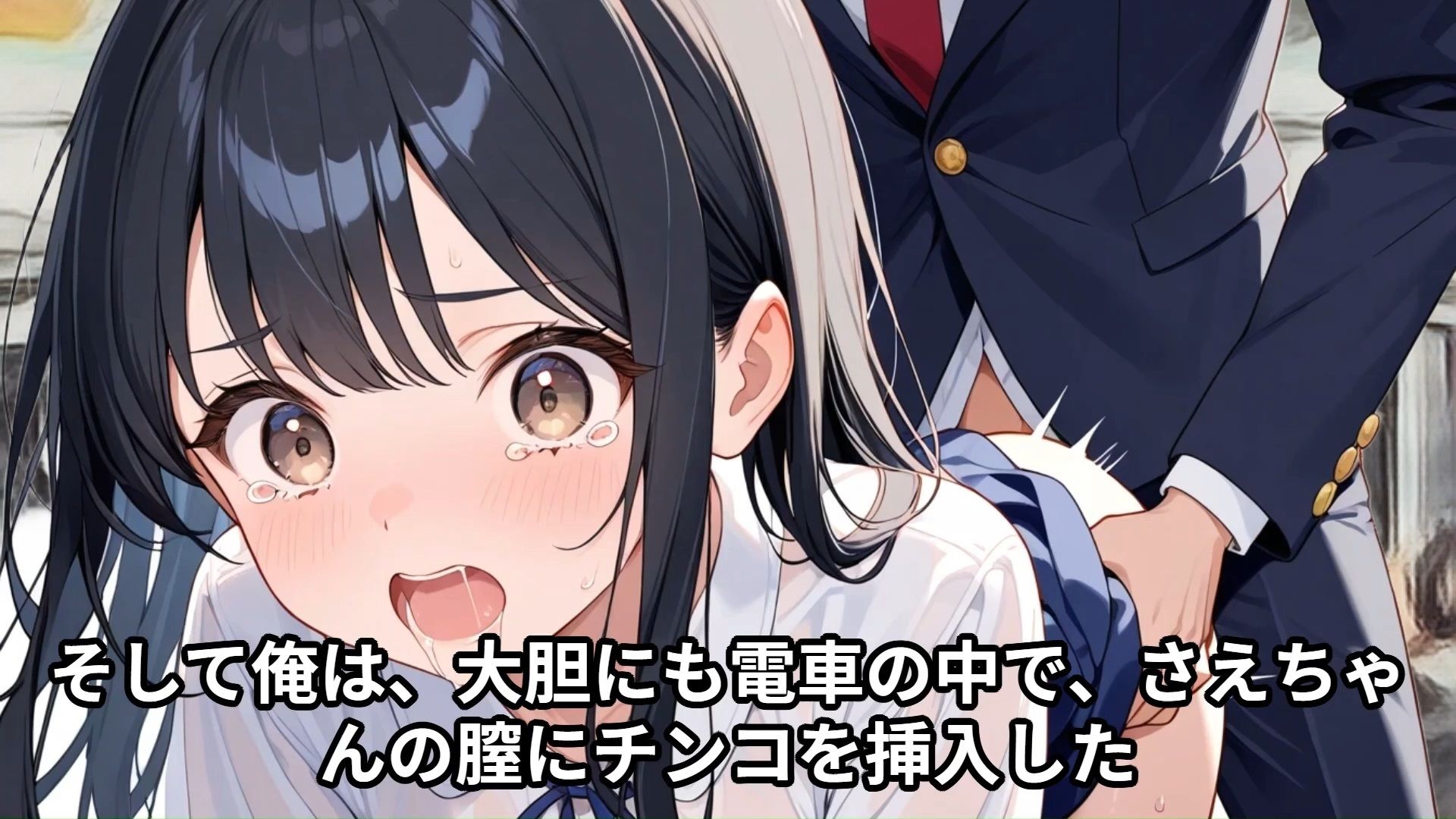 【少女痴●体験告白】親友のギャルと会話している清楚なお嬢様女子校生を人身事故で停車中の満員電車で凌●しまくった話