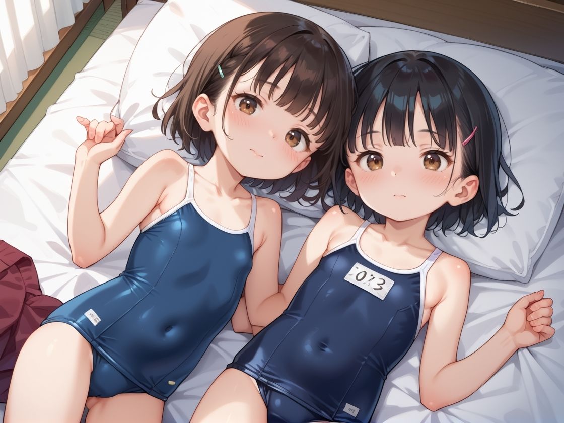 サンプル画像2:スクール水着女子校生 貧乳から巨乳までまとめて犯し放題(まねき猫) [d_528186]