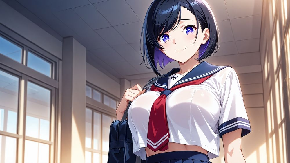 サンプル画像3:黒髪ボブ先輩＆金髪後輩の巨乳水泳部員が新任コーチと種付け交尾【4K】【FANZA専売】(ニート印刷所) [d_528276]