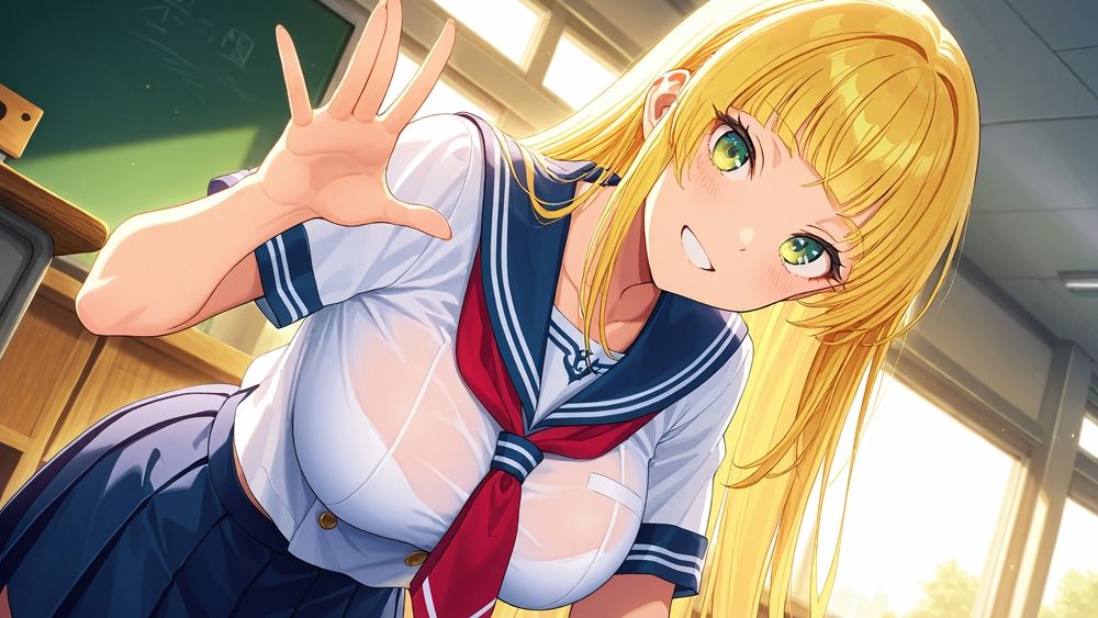 サンプル画像4:黒髪ボブ先輩＆金髪後輩の巨乳水泳部員が新任コーチと種付け交尾【4K】【FANZA専売】(ニート印刷所) [d_528276]