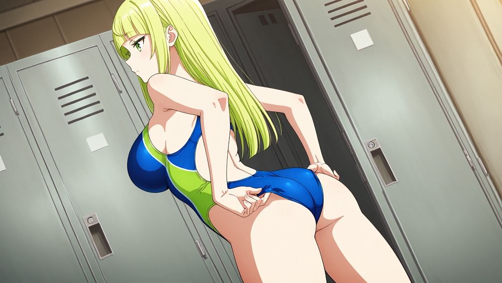 サンプル画像6:黒髪ボブ先輩＆金髪後輩の巨乳水泳部員が新任コーチと種付け交尾【4K】【FANZA専売】(ニート印刷所) [d_528276]