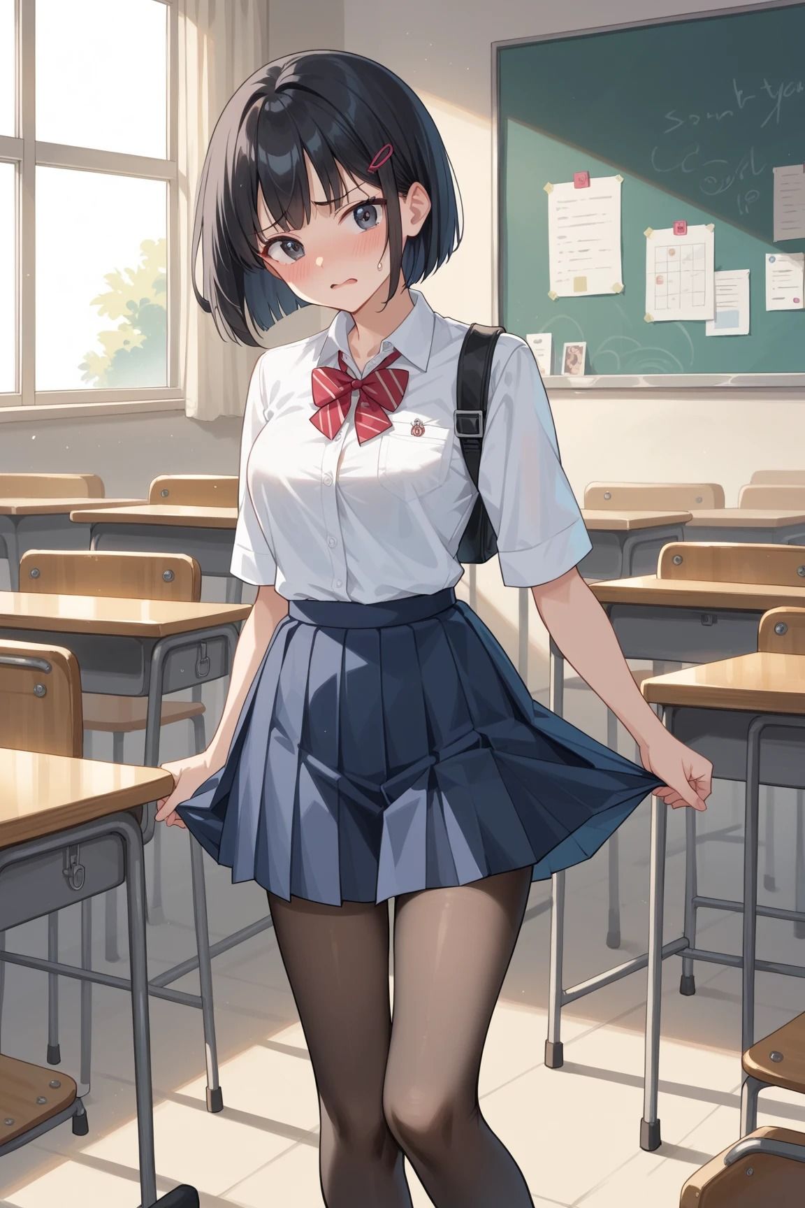 サンプル画像1:黒タイツ美少女個撮VOL1(きれいなAIお姉さん) [d_528504]