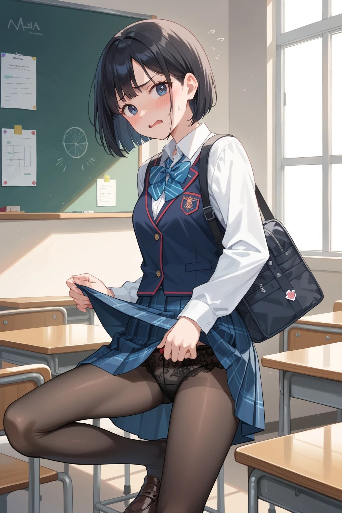 サンプル画像2:黒タイツ美少女個撮VOL1(きれいなAIお姉さん) [d_528504]