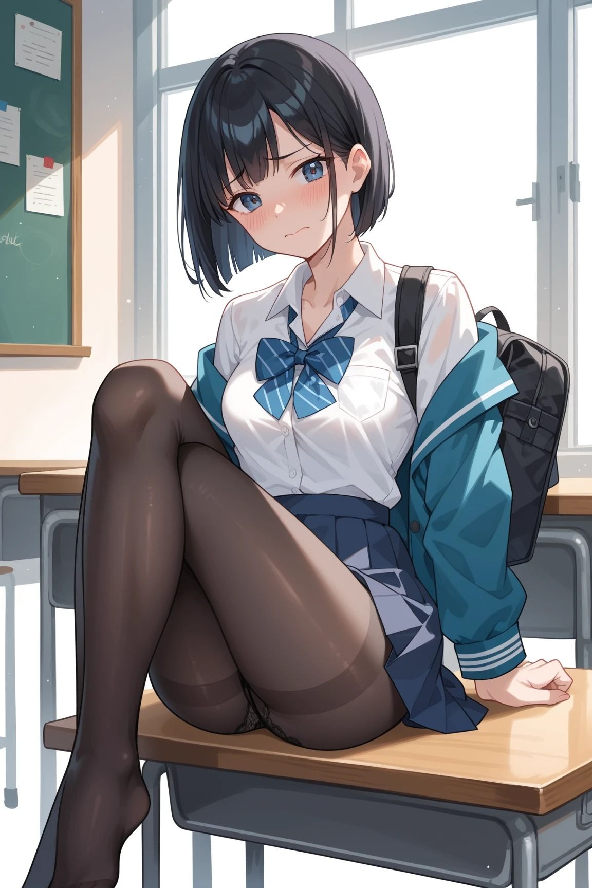 サンプル画像3:黒タイツ美少女個撮VOL1(きれいなAIお姉さん) [d_528504]