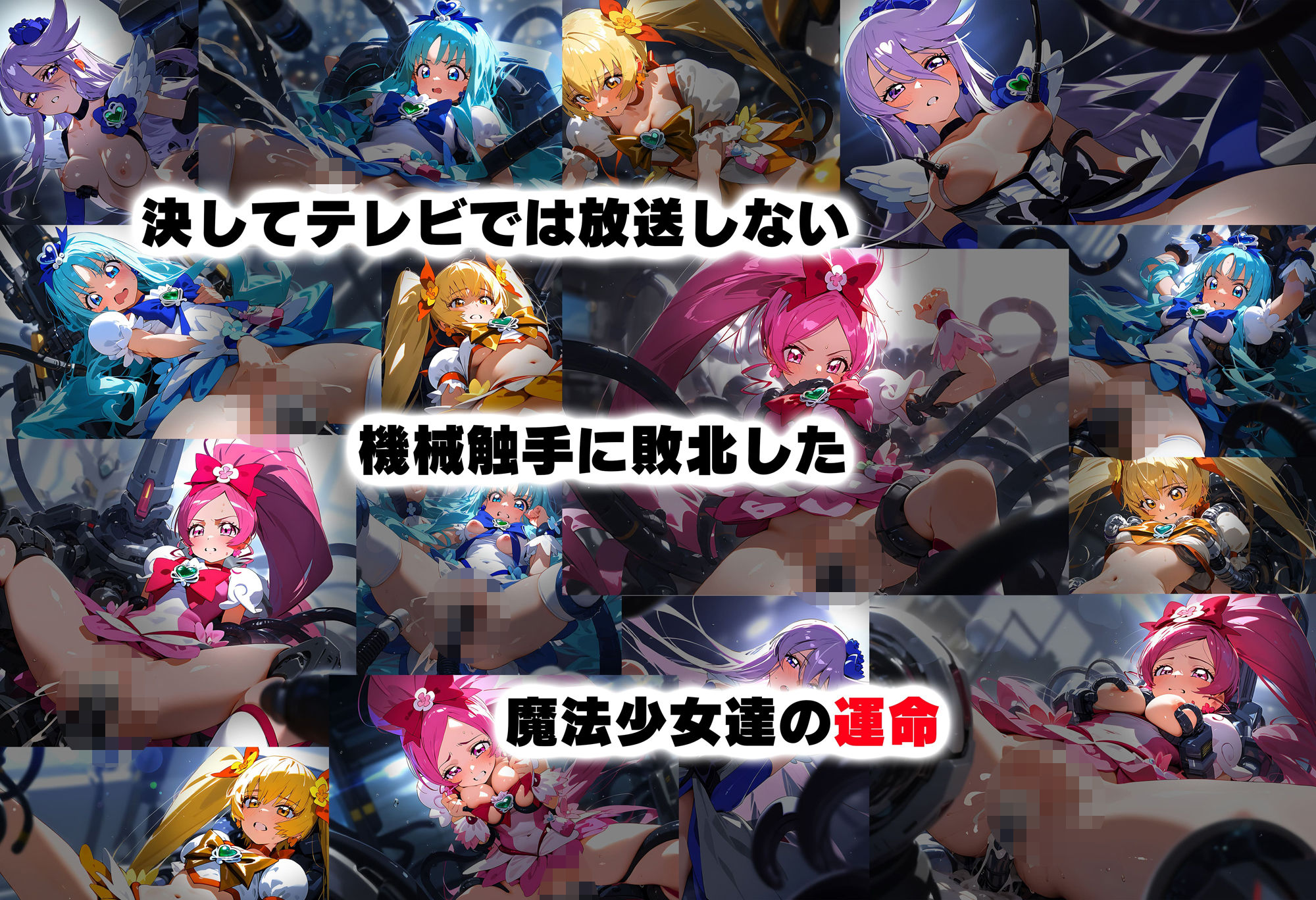 サンプル画像5:プリキ〇ア＋機械触手(AIおじさん) [d_528607]