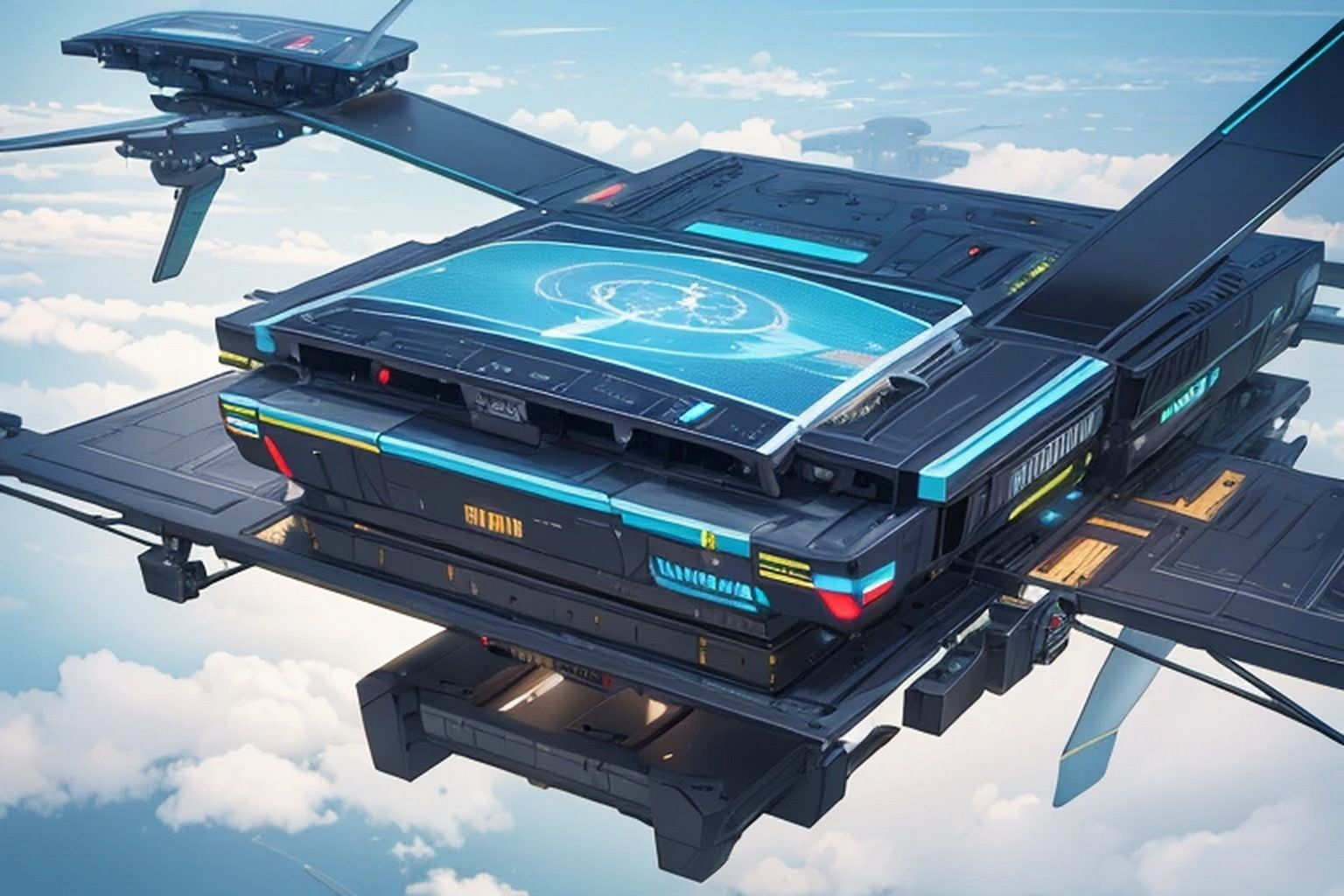 サンプル画像4:未来都市  背景素材(豊川内角) [d_528627]