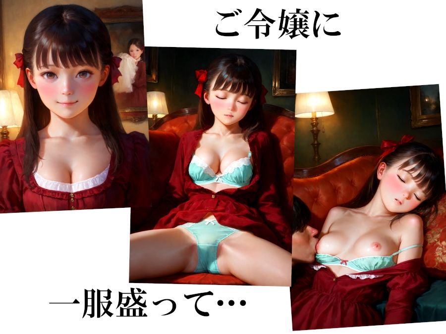 サンプル画像1:ヴィクトリアンハレンチ絵画(クックオナ) [d_528682]