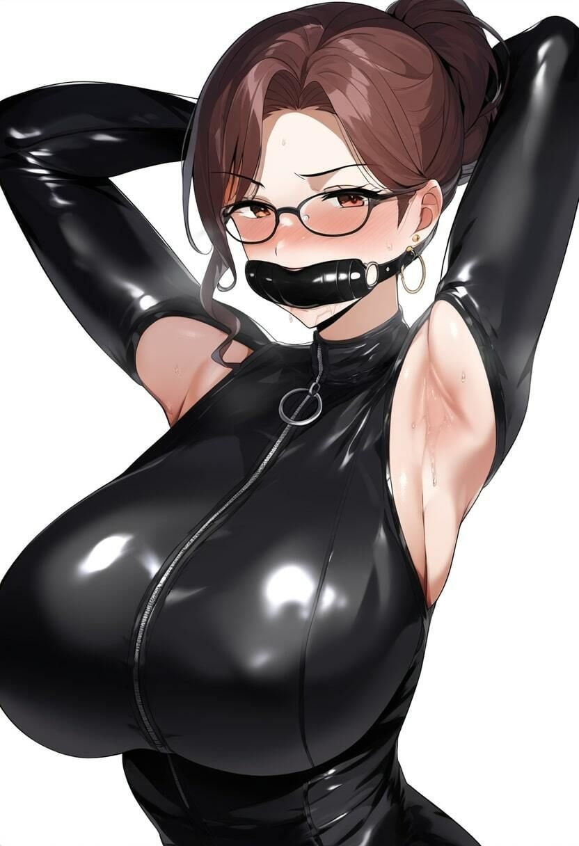 サンプル画像2:ラバースーツの熟女と猿轡とギャグボール(AI美女のぬくもり) [d_528738]