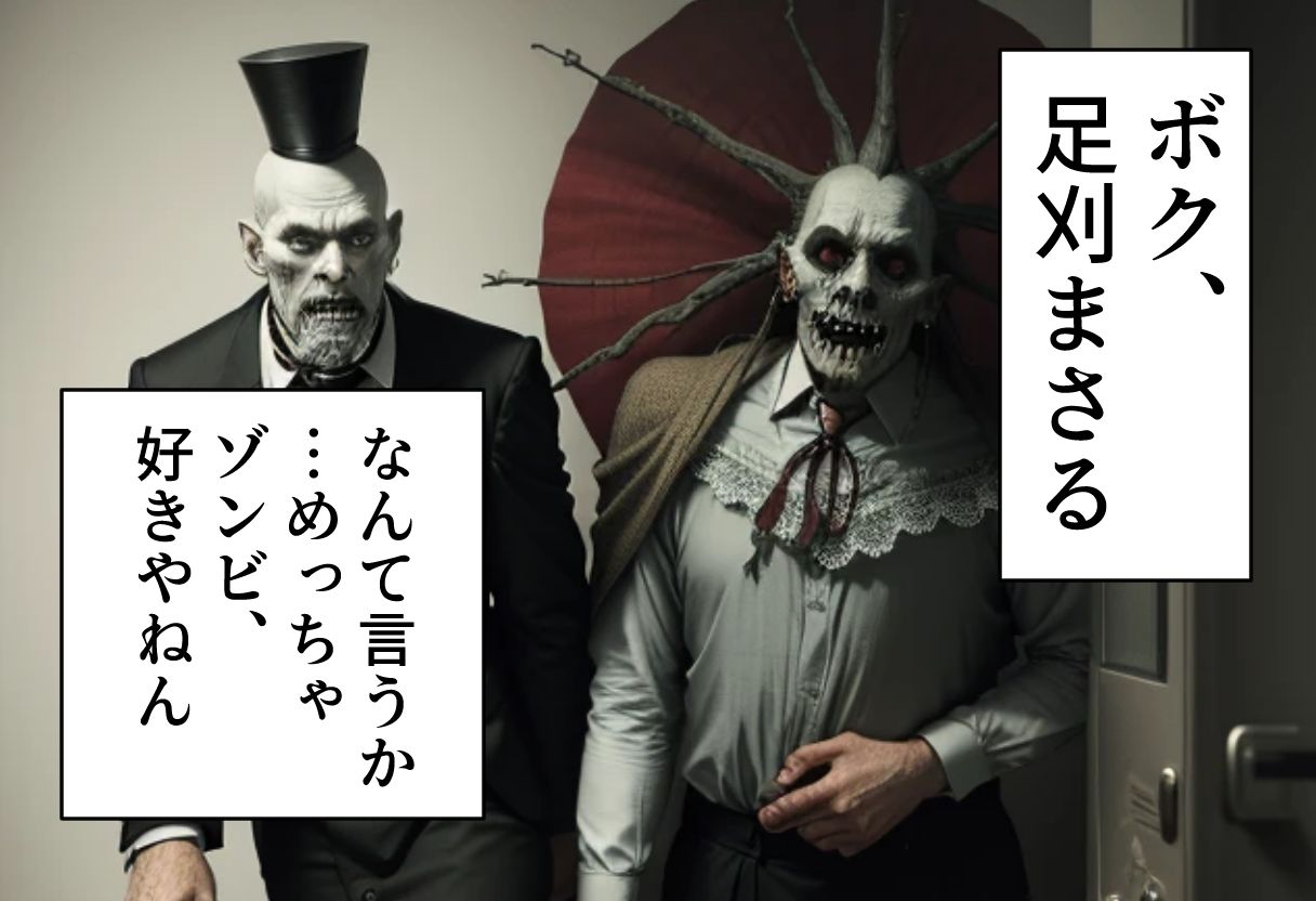 サンプル画像1:足刈がイク！  ゾンビ・パイズリ編(コーンパン) [d_528779]