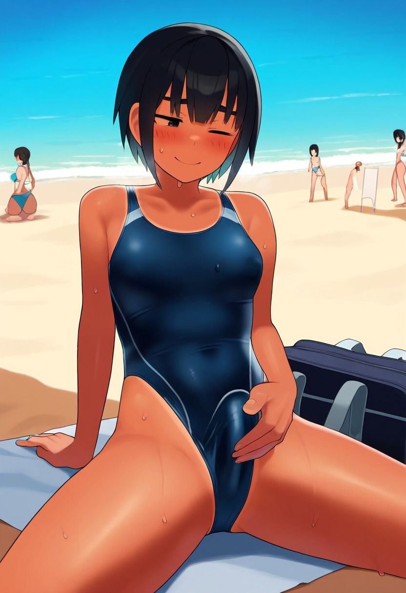 サンプル画像4:ふたなりスク水華麗に射精(潮吹きジョニー) [d_529007]