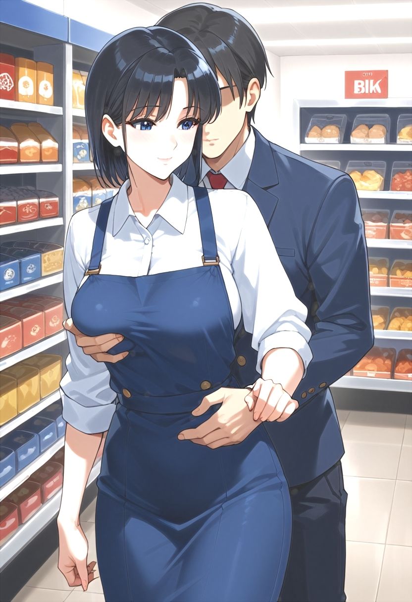 サンプル画像5:コンビニ中出し人妻教育1(アップルむっち) [d_529026]