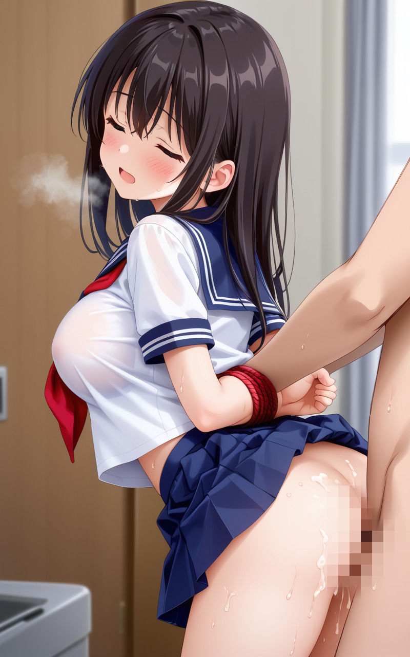 サンプル画像5:委員長は縛られたい〜清楚に見えて実はドMで責められたい(かれんの欲望) [d_529068]