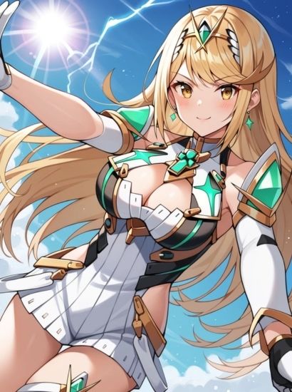 サンプル画像1:ゼノブレイド2のヒカリから送られてきた自撮り写真(自撮りサークル  イカスミ工房) [d_529139]