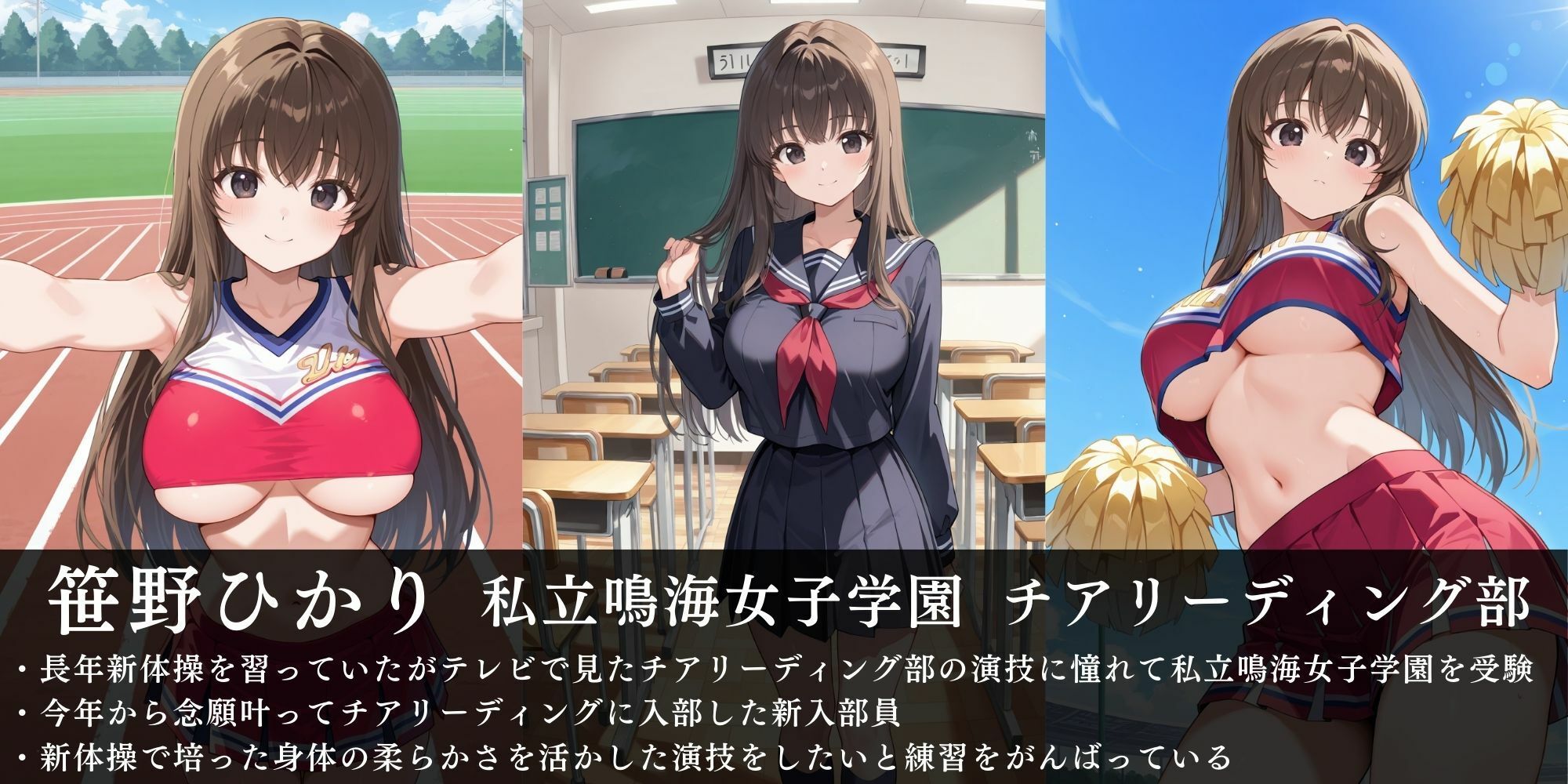 サンプル画像2:チア部刈り！キモデブコーチが巨乳軟体女子校生の子宮をゴリ突き超開脚セックス(夢のしずく) [d_529640]