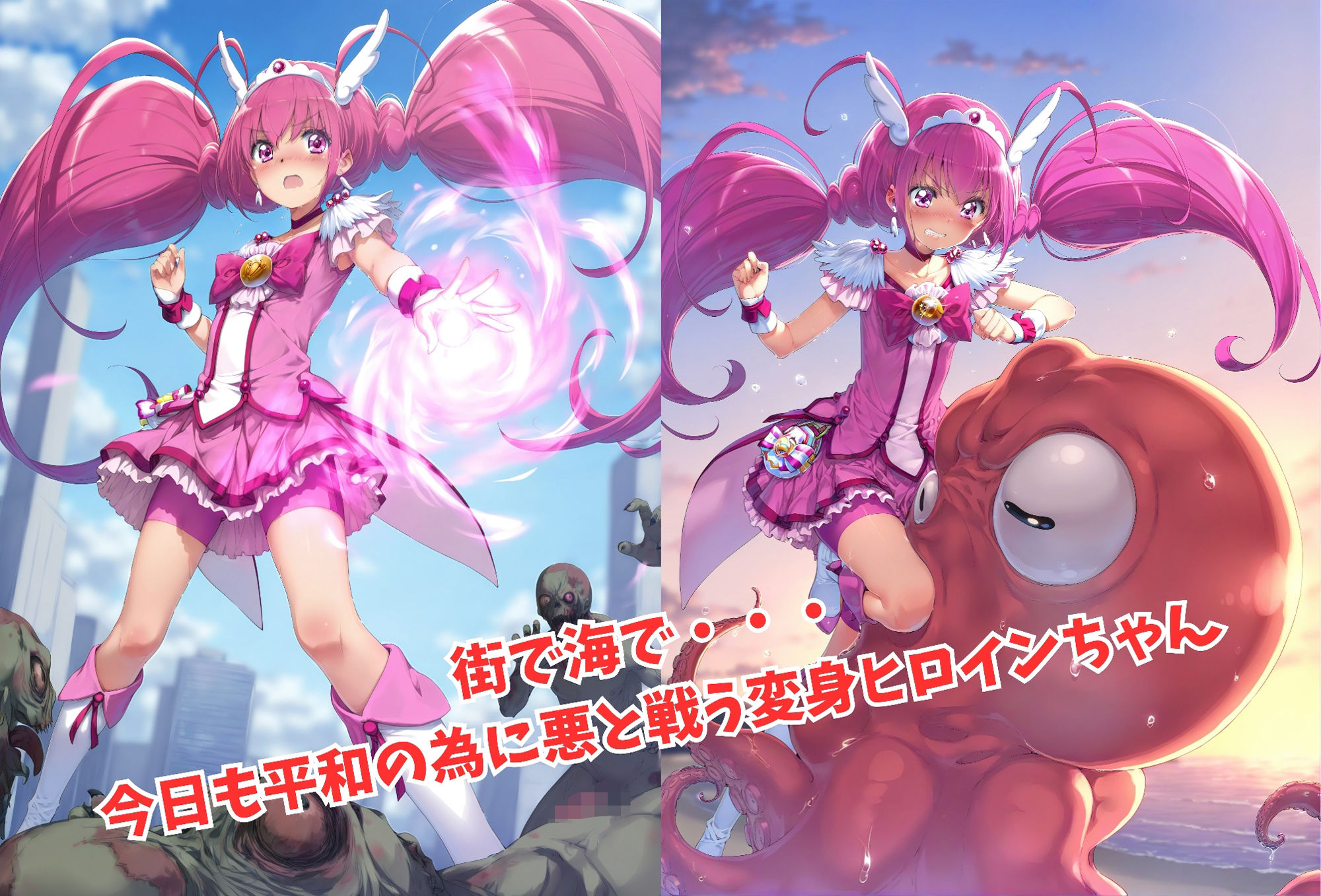 サンプル画像1:がんばれ！ハッピーちゃん☆(絵心あいのAI生成アトリエ) [d_529664]