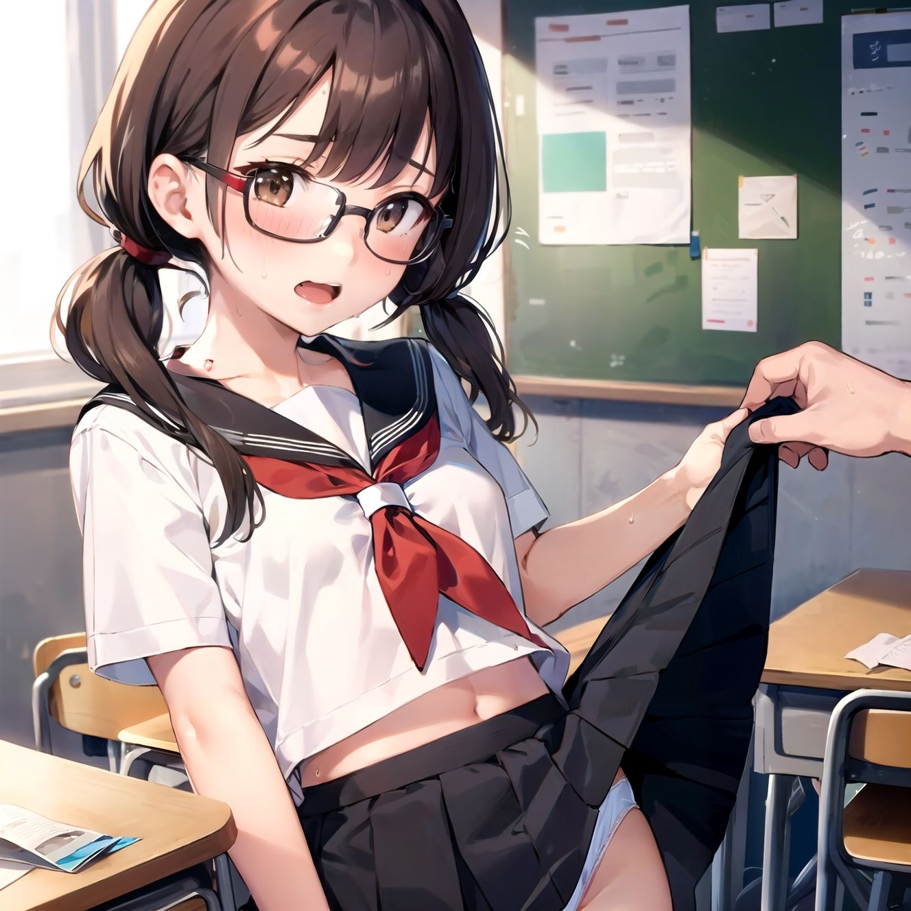 テロリストに占拠された教室で露出強要される女の子たち(おまけ) 画像10