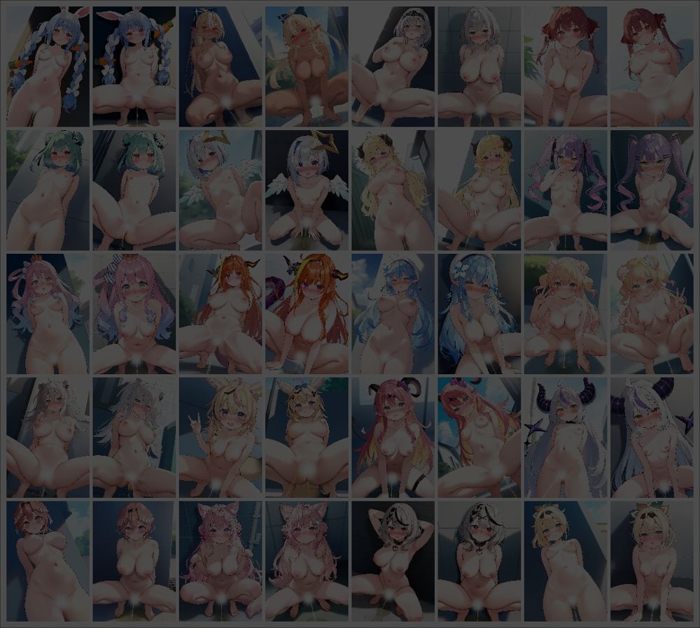 サンプル画像3:ホロメン40人の全裸野外放尿まとめ(くいんすよるか) [d_529754]