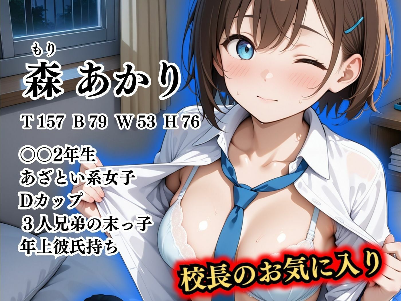 サンプル画像2:※期間限定割引中【4Kイラスト】1万3000人の生徒を抱いた校長による森あかりへの性指導（マイルーム編）(Re：ライト) [d_529768]