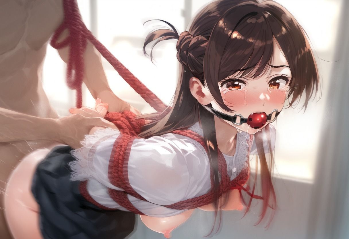 サンプル画像4:緊縛汁まみれヒロイン 水○千鶴(ネギの端っこ) [d_529813]