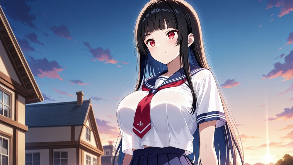 サンプル画像2:新任教師が黒髪巨乳＆茶髪ちっぱい美少女のスク水を染めてイク【4K】【FANZA専売】(ニート印刷所) [d_529974]