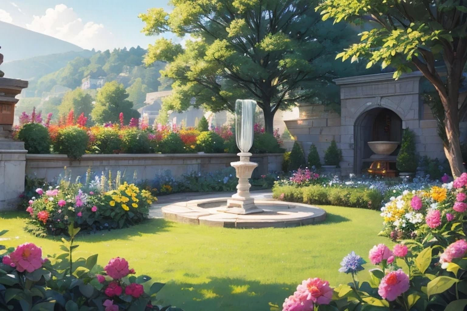 サンプル画像3:公園・庭園  背景素材(豊川内角) [d_530243]