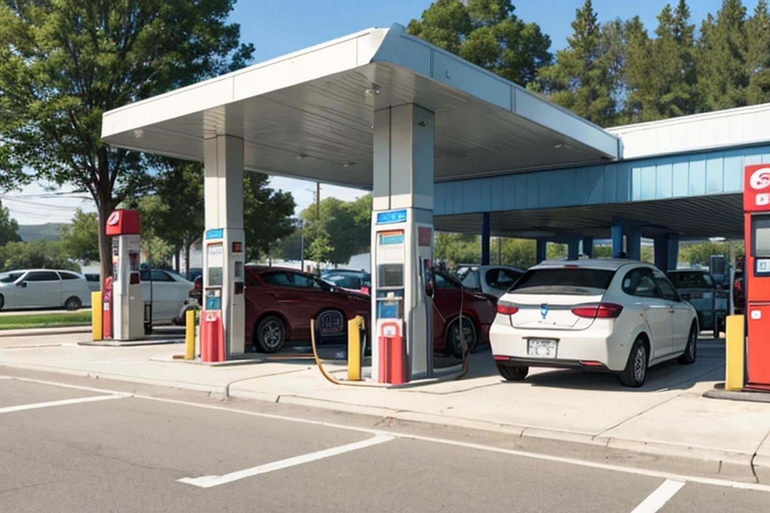 サンプル画像6:ガソリンスタンド  素材(豊川内角) [d_530248]