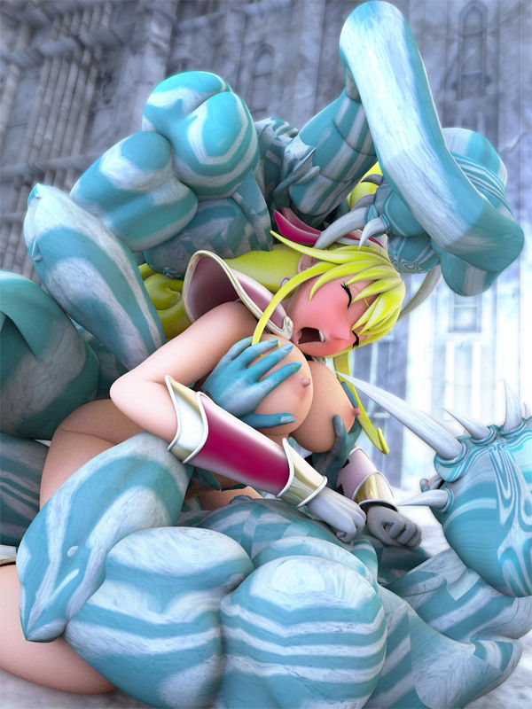 サンプル画像2:伝説の戦士ハーティアVSロクロネック(四次元少女ネオス) [d_530554]