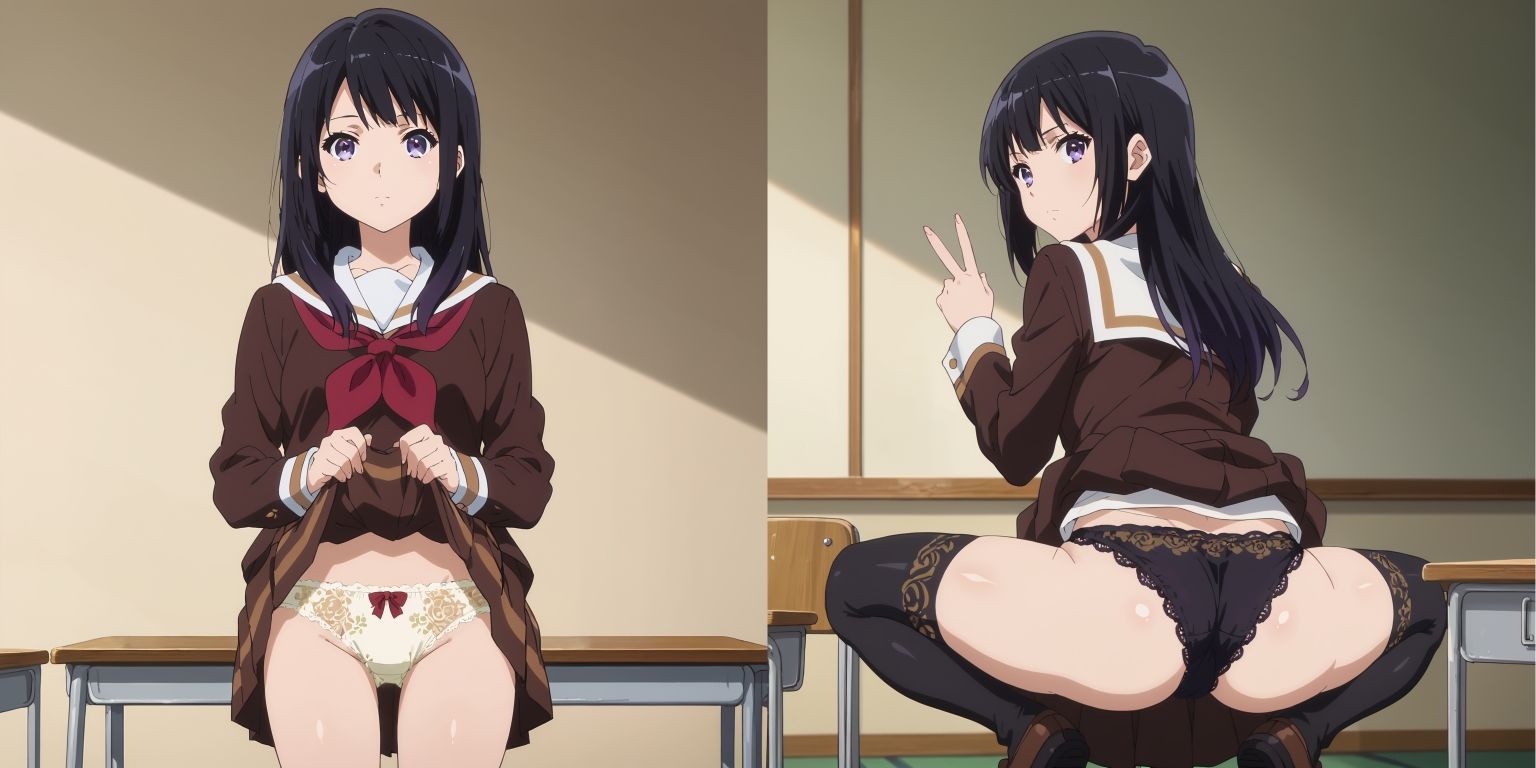 サンプル画像4:吹奏楽部員のパンツ1＆2(五本木ポメ) [d_530865]