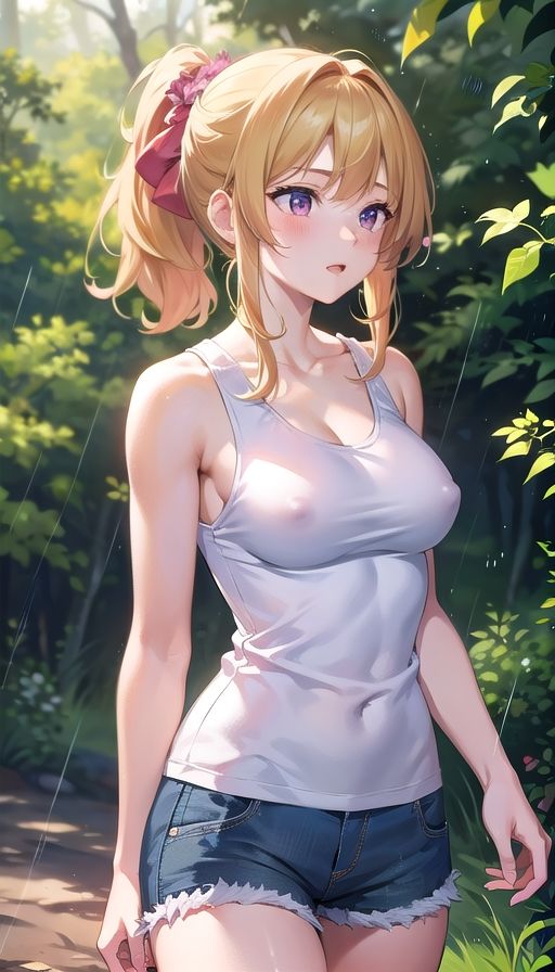 サンプル画像2:金髪ギャルキャンプ(くろめあい) [d_531028]