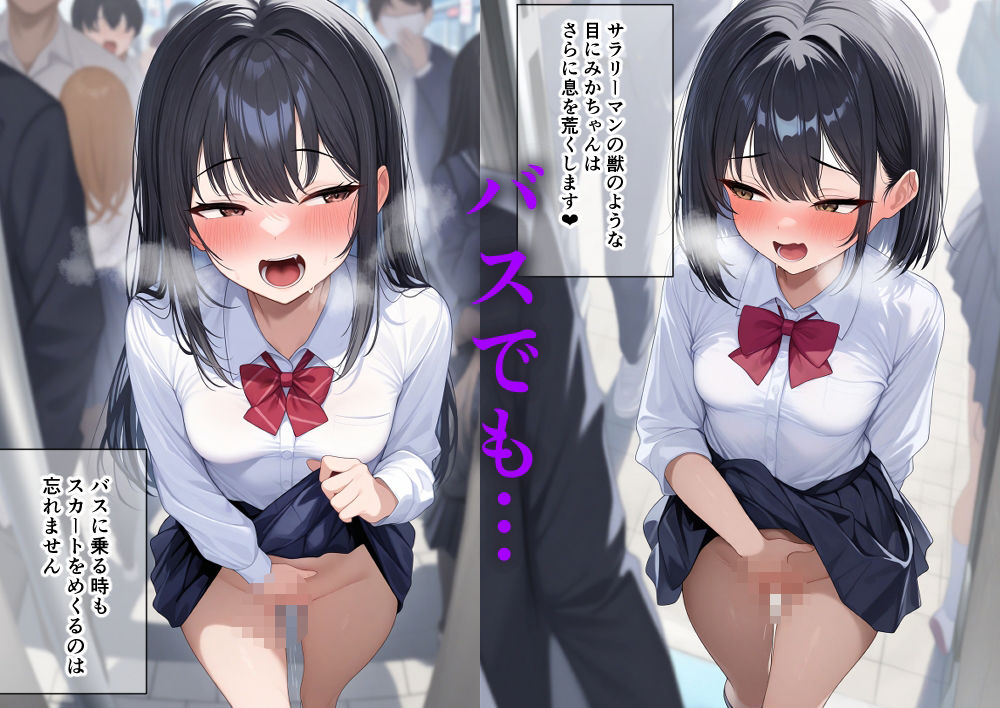 サンプル画像2:見せつけJK今日も露出する〜「見られたいの…」(トナカイはゐないwithAI) [d_531148]