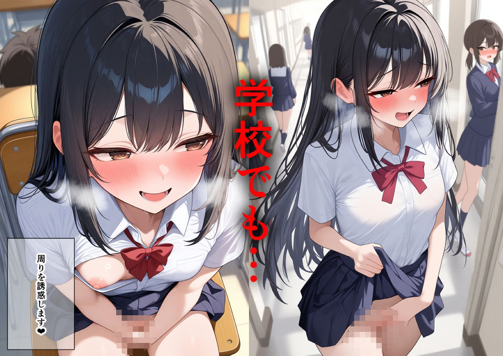 サンプル画像3:見せつけJK今日も露出する〜「見られたいの…」(トナカイはゐないwithAI) [d_531148]