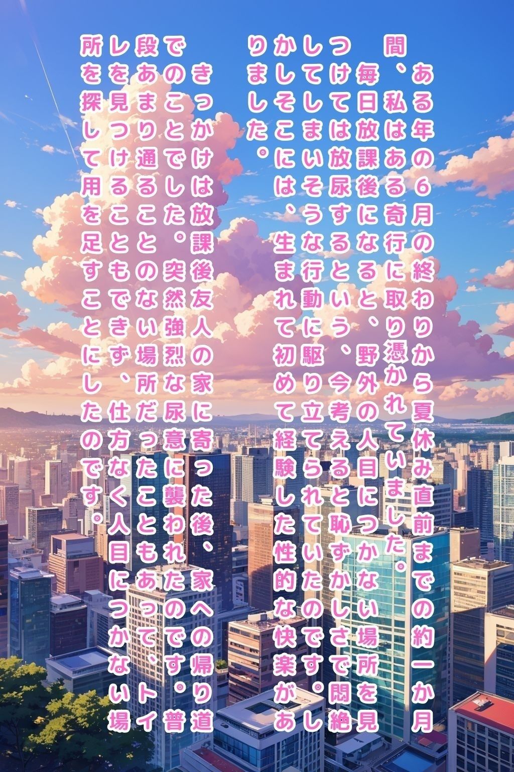 サンプル画像1:放課後野外放尿2【セリフ付き有り】(ツンドラ) [d_531380]