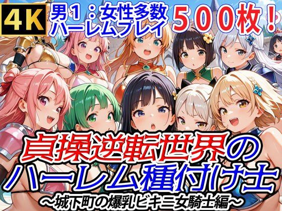 【d_531390】貞操逆転世界のハーレム種付け士〜城下町の爆乳ビキニ女騎士編〜のパッケージ画像