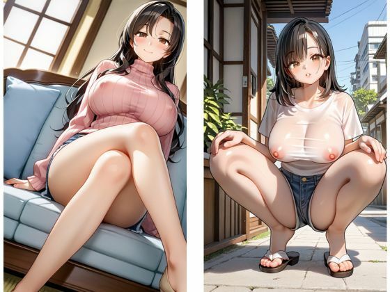 サンプル画像1:隣の部屋の奥さんに誘惑されて中出しセックスしてしまった件(なまはむ) [d_531502]