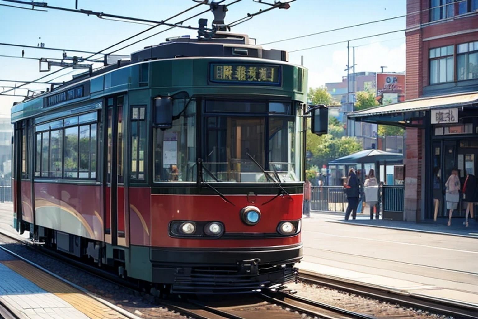 サンプル画像1:電車・モノレール  背景素材(豊川内角) [d_532463]