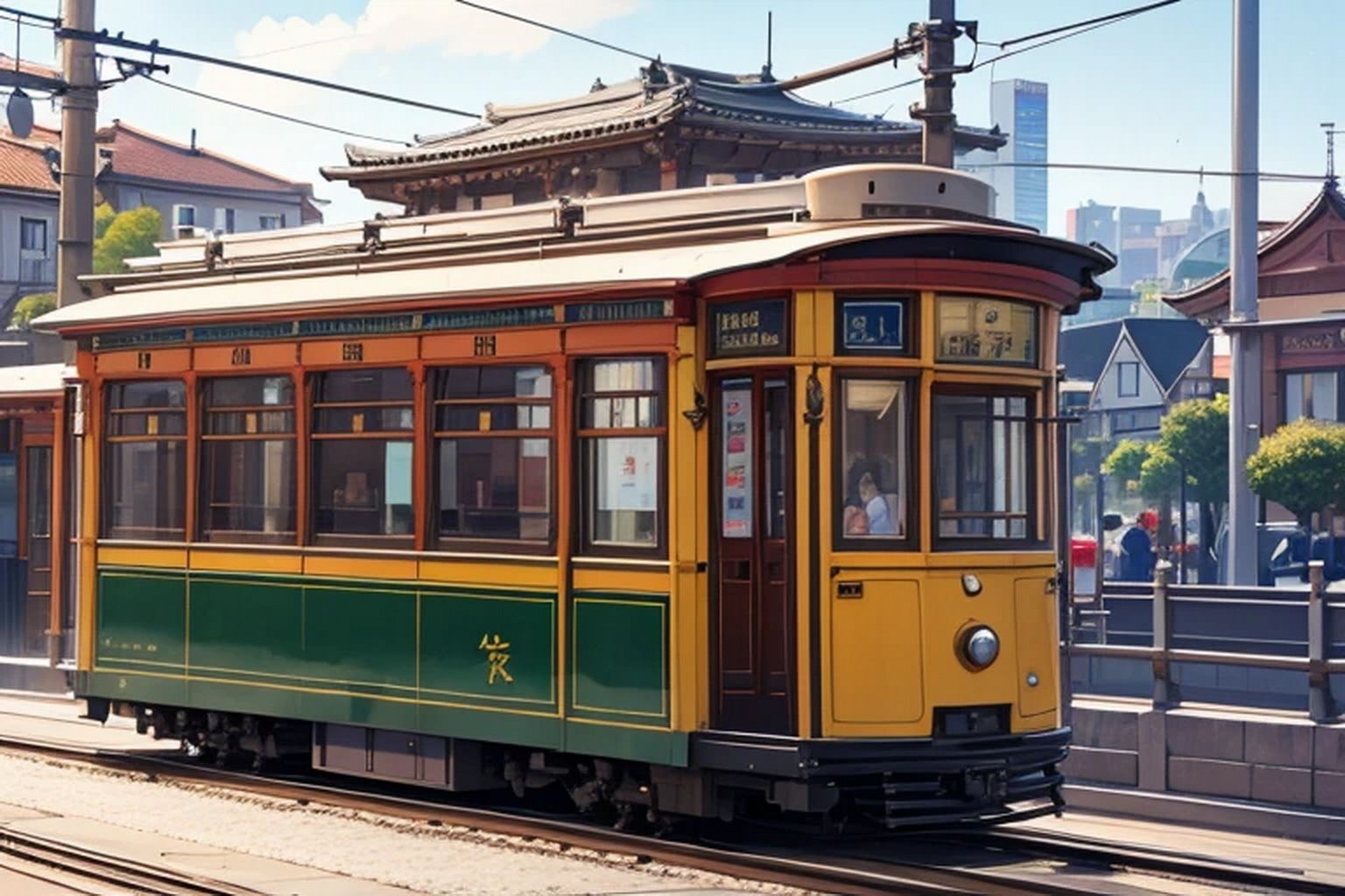 サンプル画像3:電車・モノレール  背景素材(豊川内角) [d_532463]
