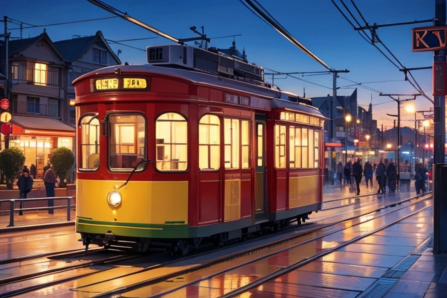 サンプル画像5:電車・モノレール  背景素材(豊川内角) [d_532463]