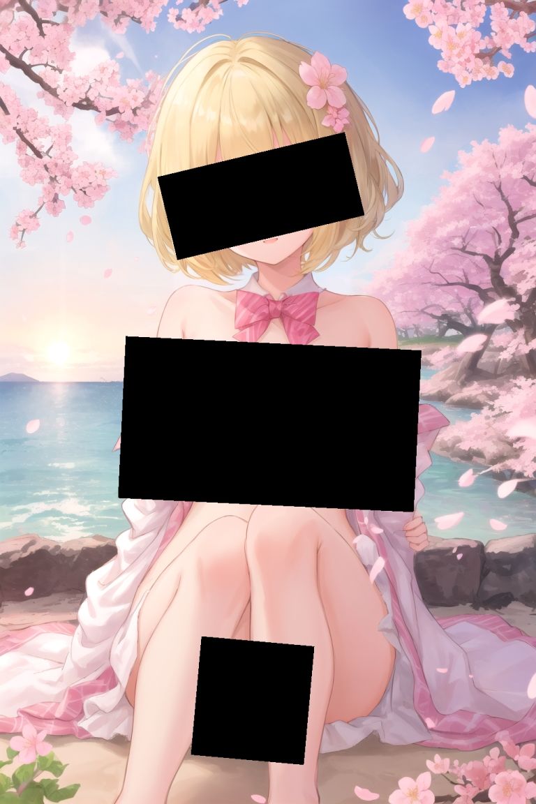 サンプル画像3:金髪貧乳美少女のえっちな写真集〜春の晴れた朝の海編〜(ゆるふわ研究所) [d_532476]