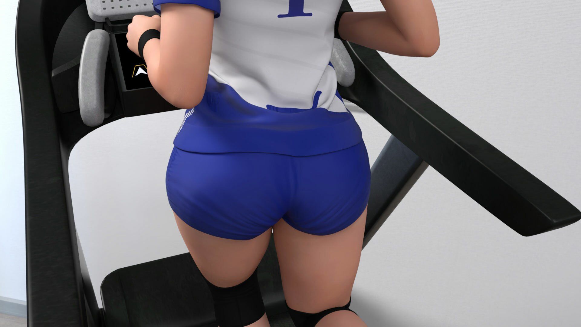 サンプル画像2:万能格闘美女『霧島愛唯（きりしまめい）』の乳揺れ動画・走行編（バレーボールコス）(Ozone_Layer) [d_532620]