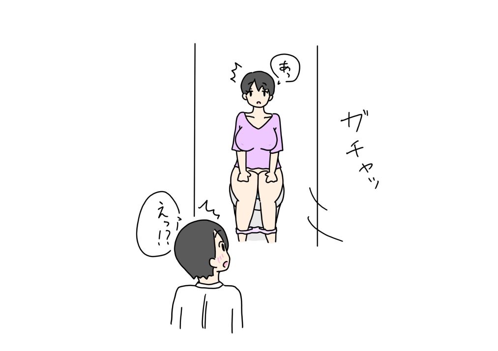 サンプル画像3:彼女のママとトイレで童貞卒業した(ニホンツノ王) [d_533311]