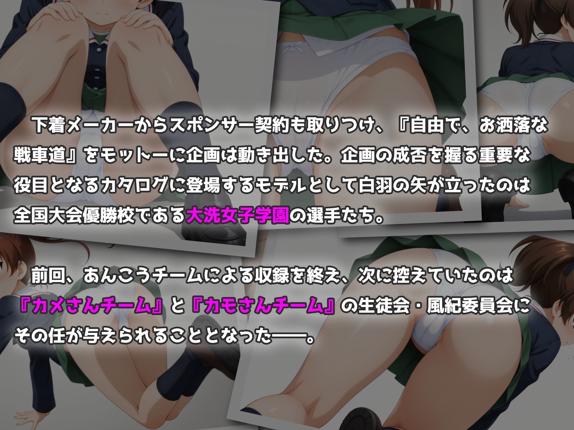 サンプル画像3:Girls underwear panties and bra カメさん＆カモさんチーム編(令和の池田亀太郎) [d_533838]