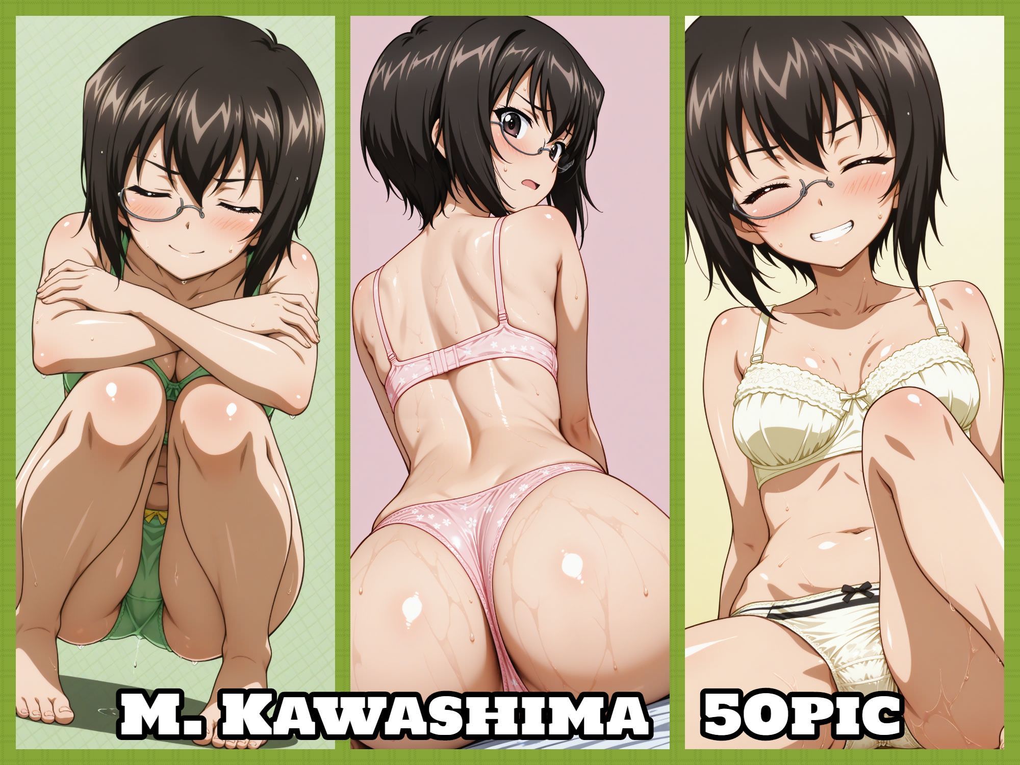 サンプル画像6:Girls underwear panties and bra カメさん＆カモさんチーム編(令和の池田亀太郎) [d_533838]