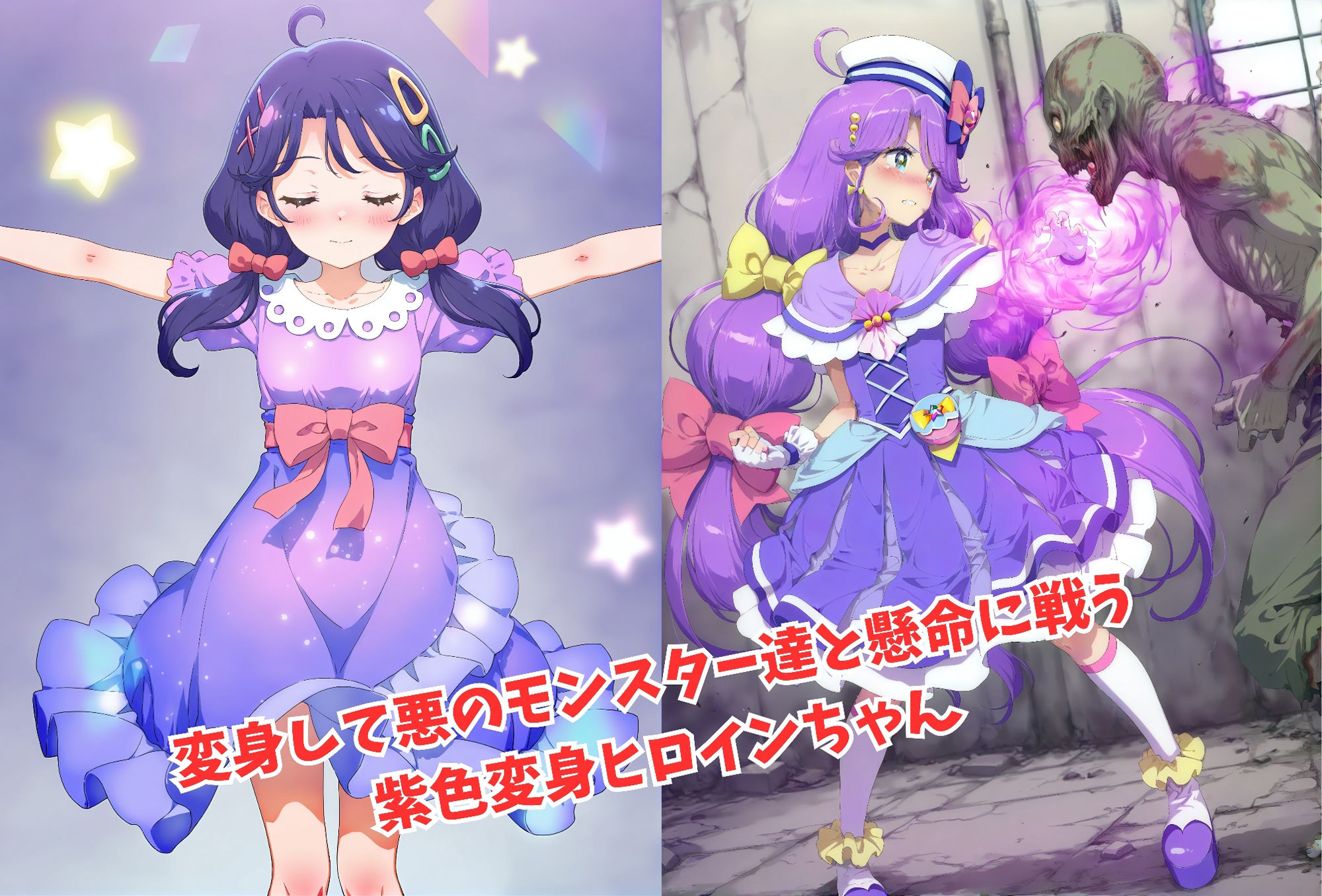 サンプル画像1:がんばれ！コーラルちゃん☆(絵心あいのAI生成アトリエ) [d_534134]