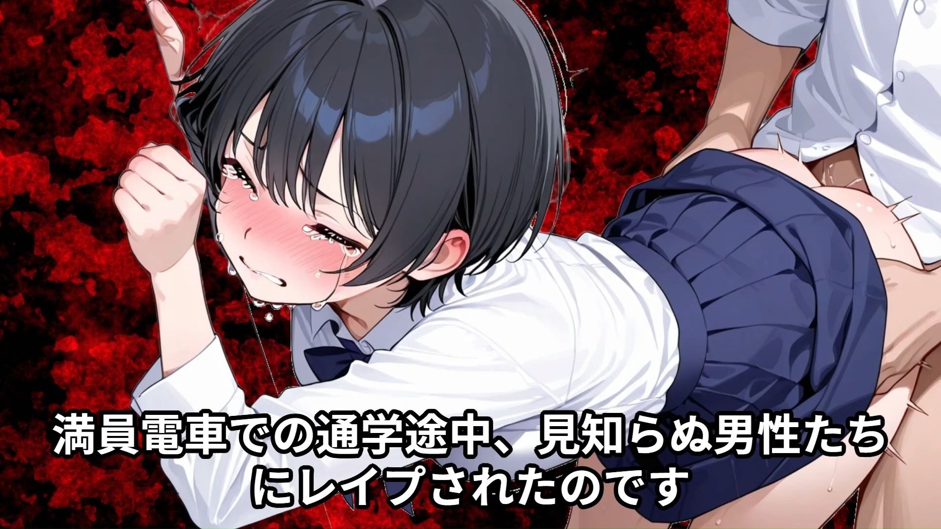 サンプル画像1:【少女痴●体験告白】高身長175cmの女子校生が目の前に立ってて勝手にビビった俺、実はただの気弱で可憐な子だったので、満員電車で弄んでしまった話（中編）(少女痴●体験告白) [d_535234]