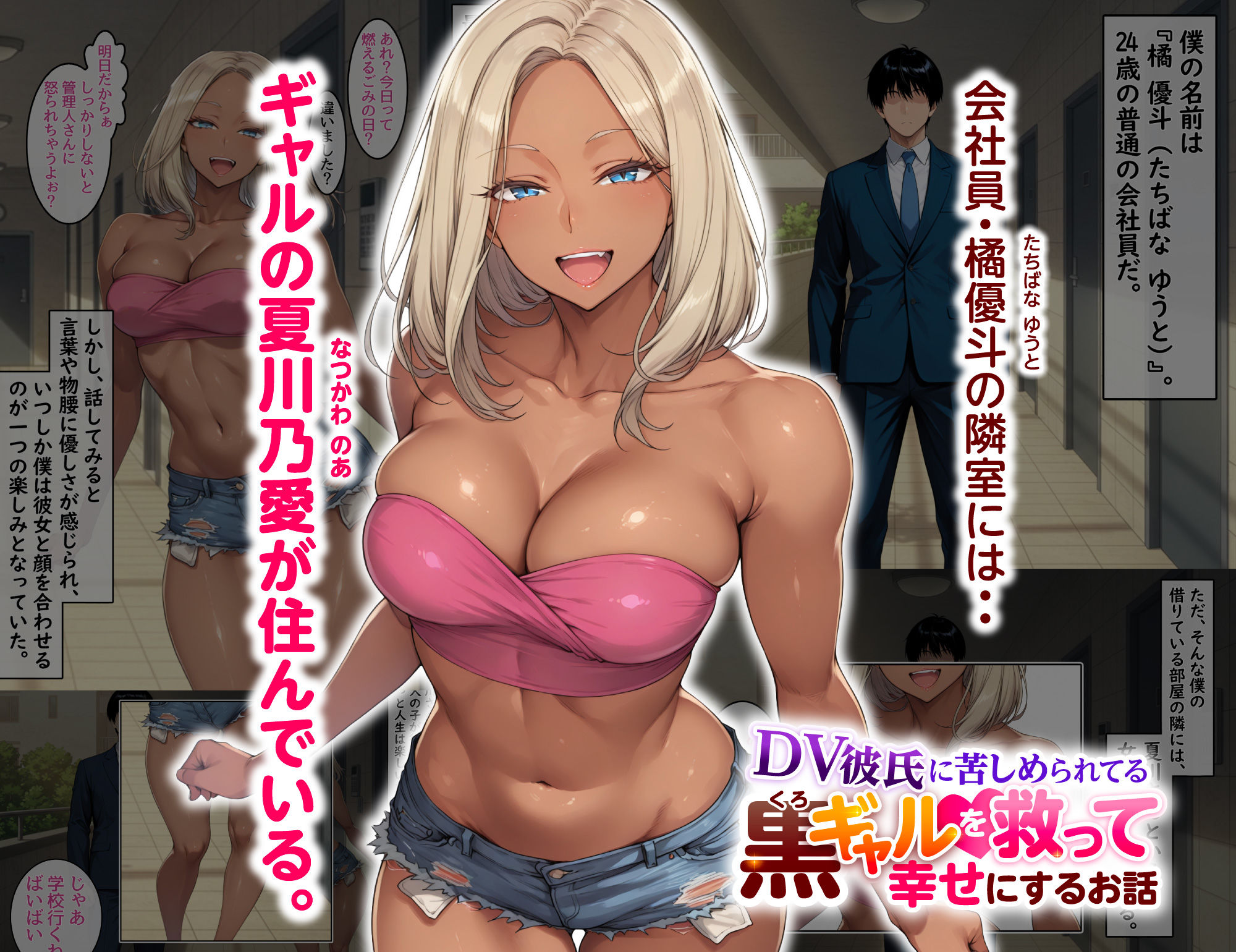 サンプル画像1:DV彼氏に苦しめられてる黒ギャルを救って幸せにするお話(ハレノヒ) [d_535334]