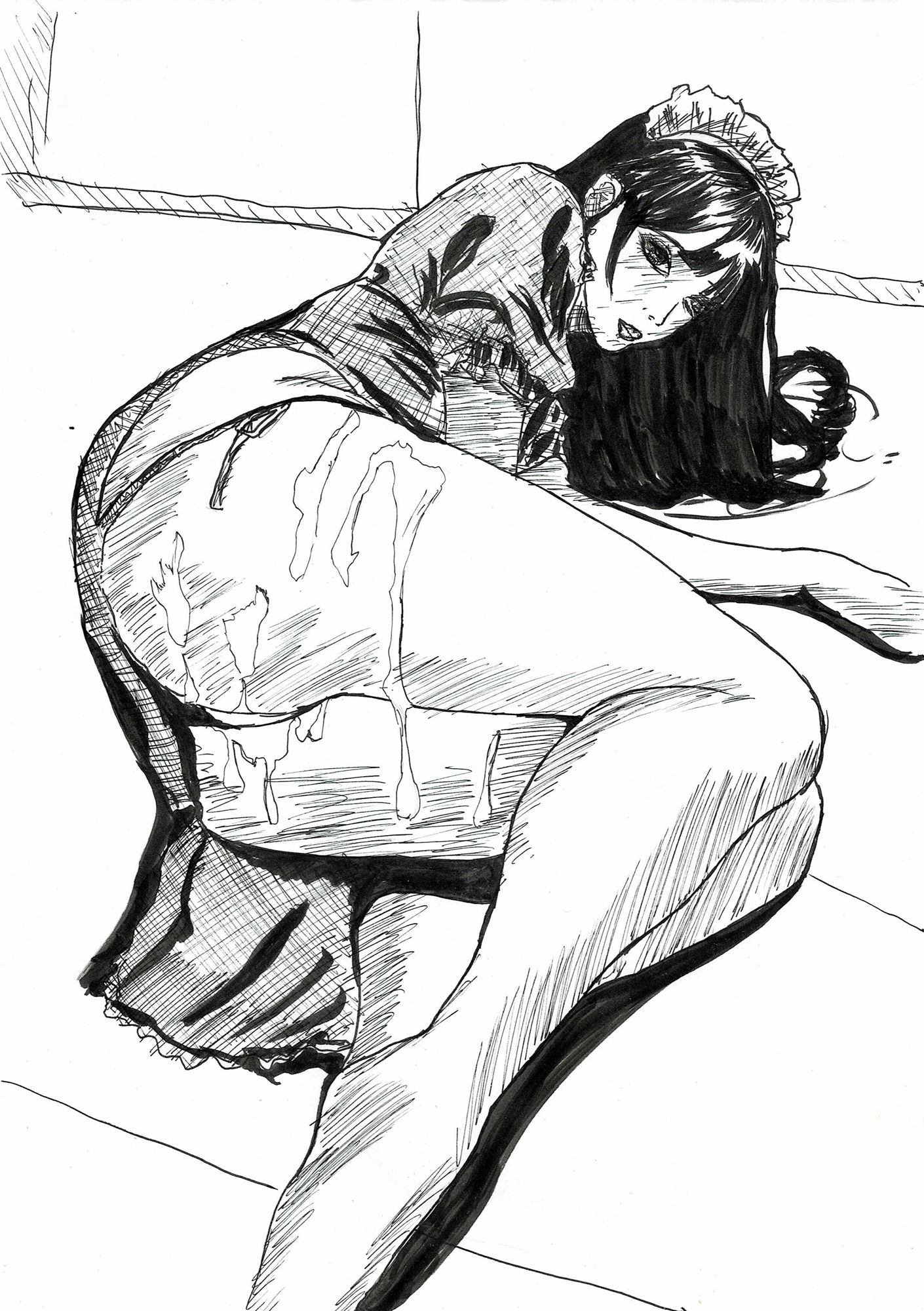 サンプル画像2:ストラグル美少女アナログイラスト集(潮吹きジョニー) [d_535650]